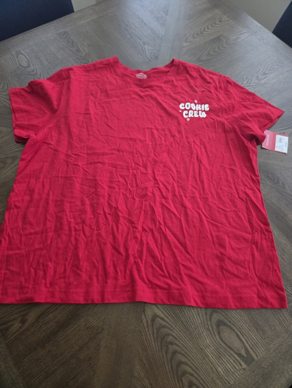 Wondershop NWT Red Cookie Crew Print Short Sleeve PJ Shirt Men's Sz XL